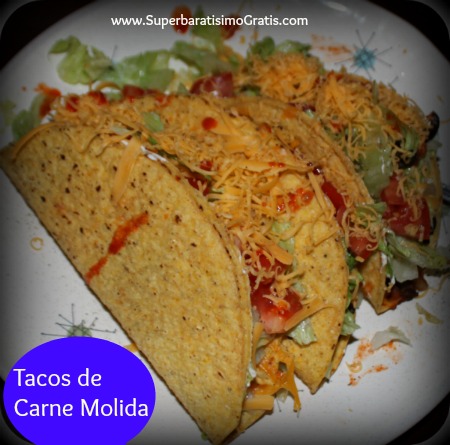 Recetas: Tacos de carne molida | Súper Baratísimo Gratis