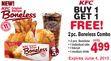 Cupon De Kfc Compra Uno Y Llevate El Segundo Gratis Hasta El 4 De Junio Super Baratisimo Gratis