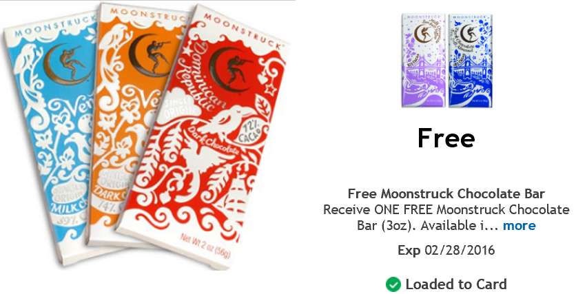 Free moonstruck chocolate in Kroger