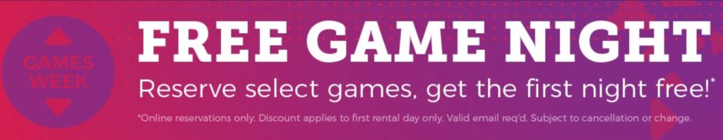 GRATIS alquiler de un video juego en Redbox