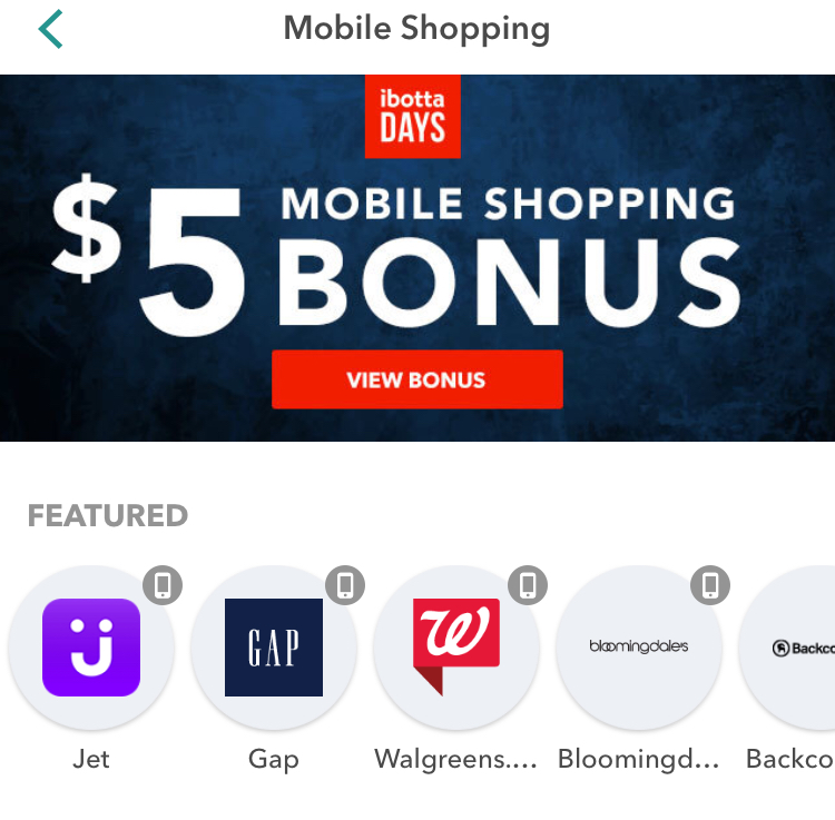 GRATIS $5 con Ibotta Mobile Shopping