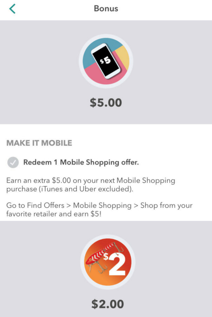 $7 con Ibotta Mobile Shopping