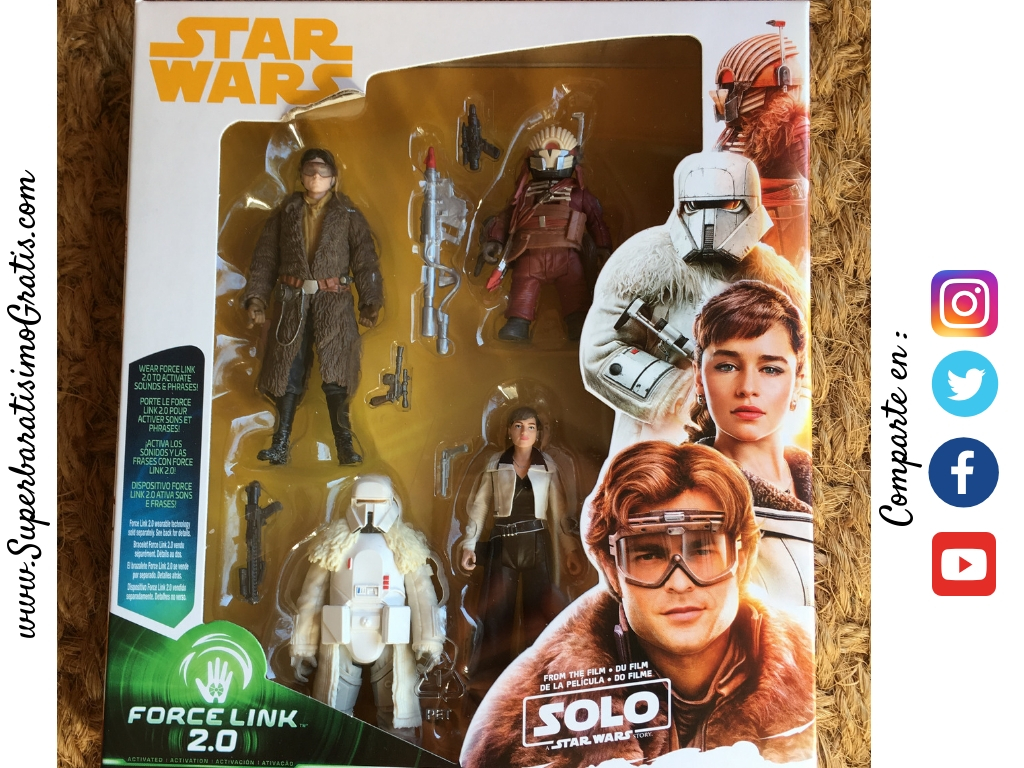Pack De 4 Figuras Star Wars Force Link Battle On Crait (3.75 Pulgadas) - Inspiradas En The Last Jedi, ¡con Sonidos Y Accesorios!
