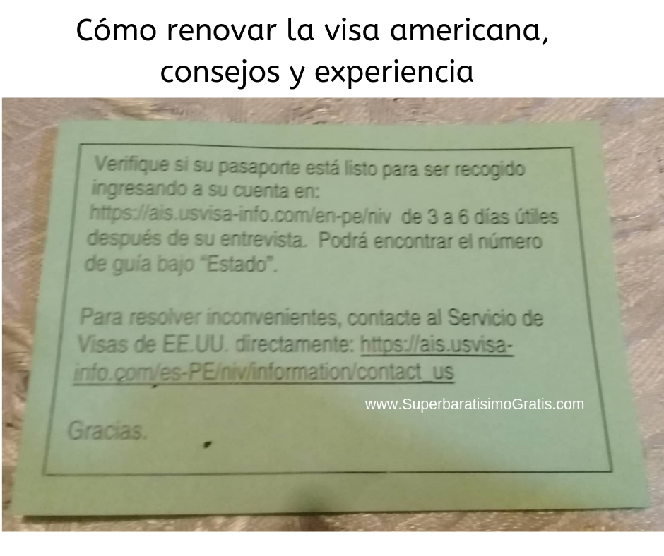 Cómo renovar la visa americana