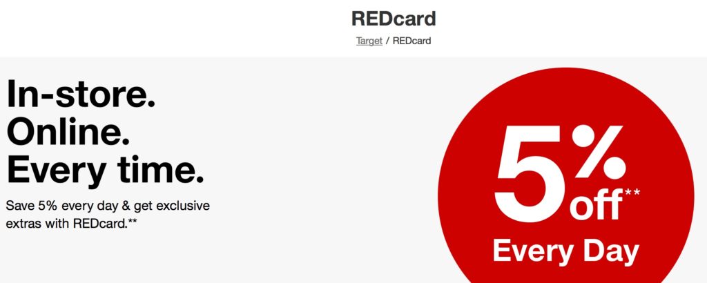 GRATIS doble descuentos de 5% con la Target REDcard