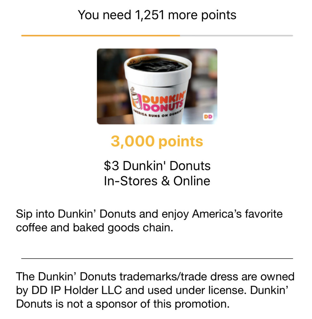 GRATIS $3 Dunkin Donuts Gift Card con la app Fetch Rewards