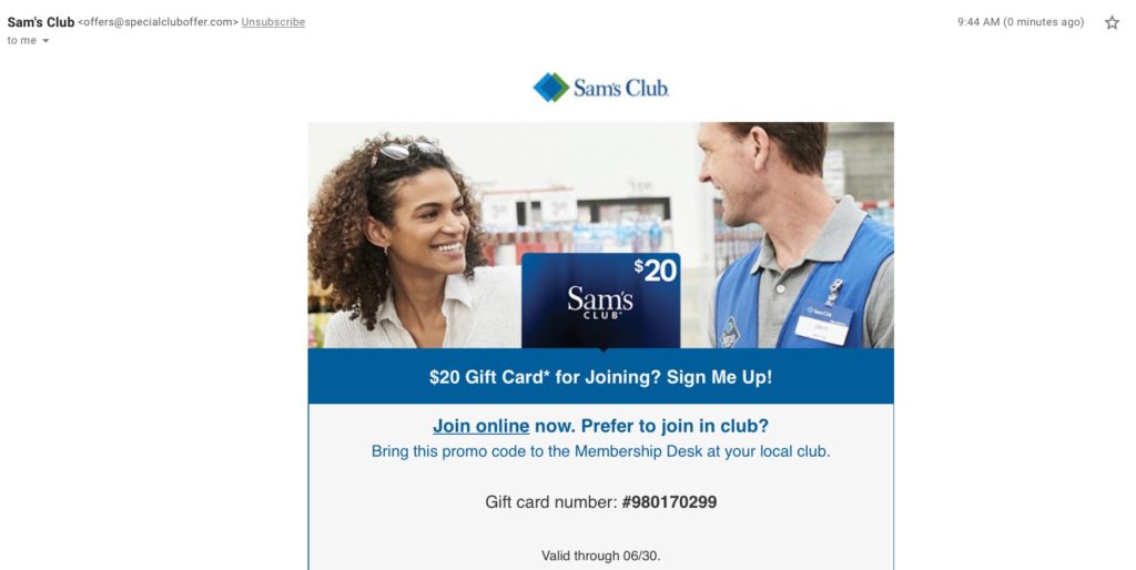 GRATIS $20 en tarjeta de regalo de Sam's Club | Súper Baratísimo Gratis