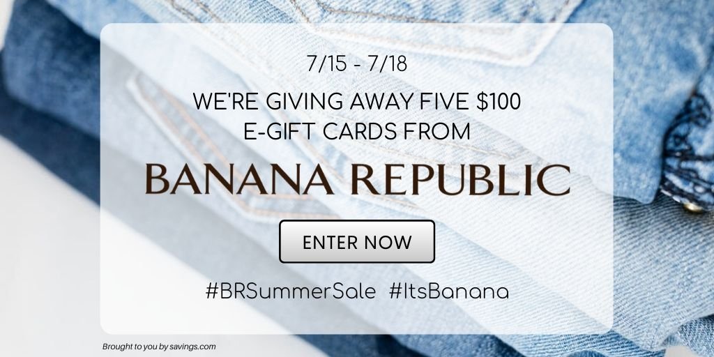 Sorteo: Gana una tarjeta de regalo Banana Republic valor de $100