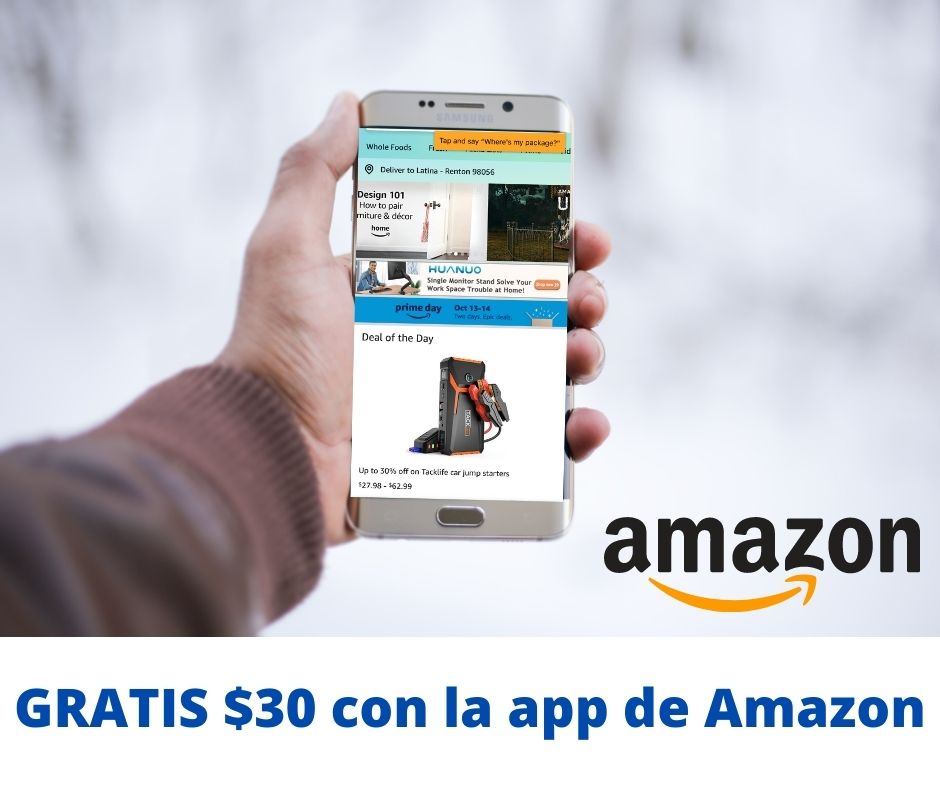 Gratis $30 en créditos usando la aplicación de Amazon