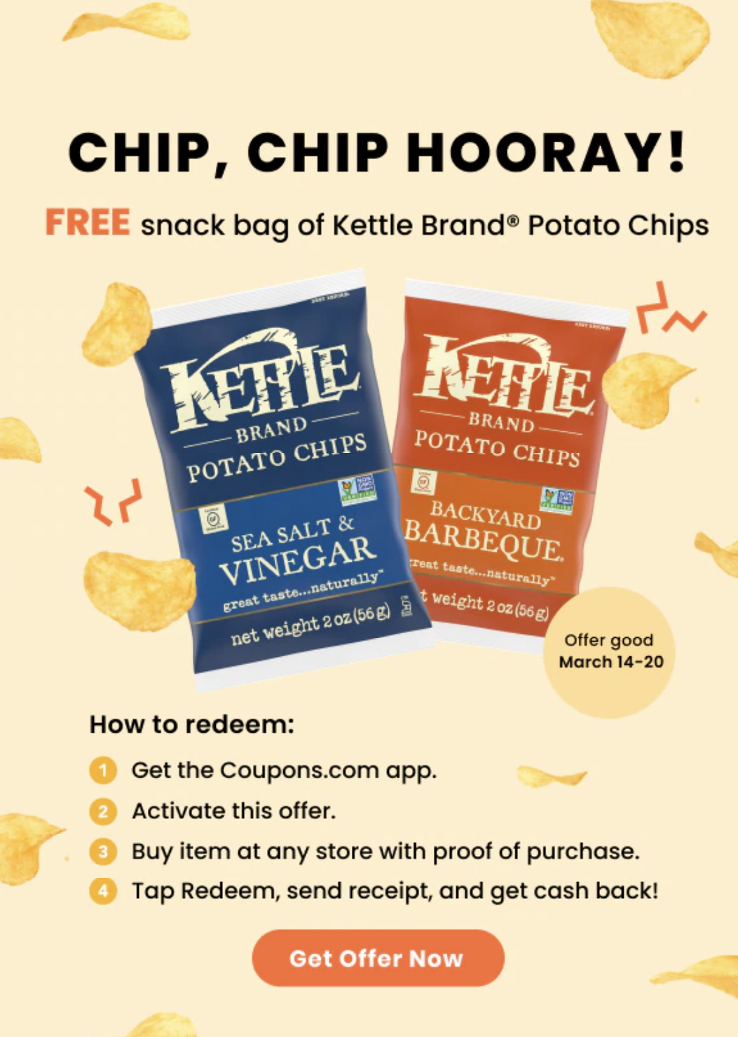 GRATIS una bolsa de Kettle Brand Potato Chips | Súper Baratísimo Gratis